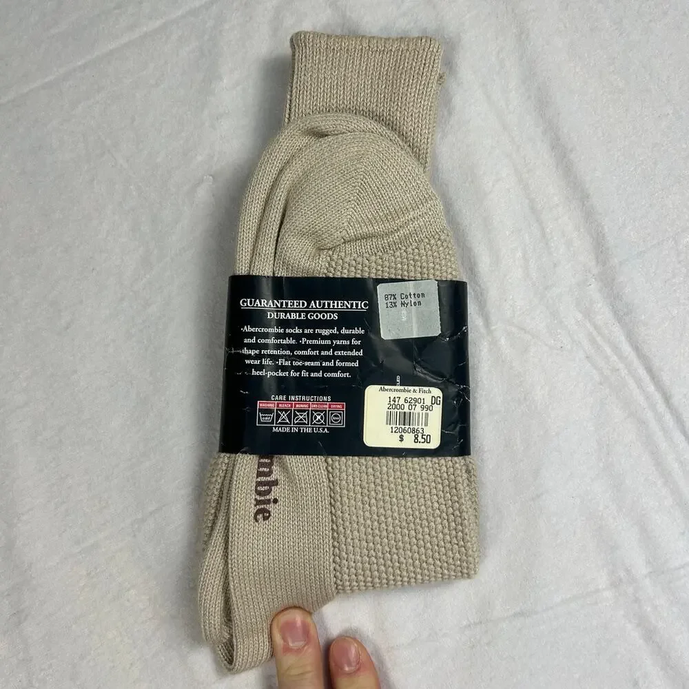 Vintage Abercrombie & Fitch Reliable Outdoor Goods Socks Deadstock Made in USA